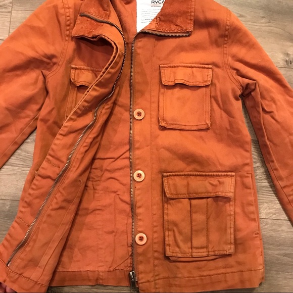 RVCA Rust Military Canvas Jacket - Picture 9 of 14